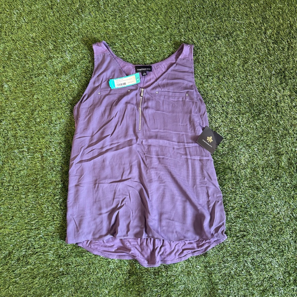 Purple Sleeveless Blouse